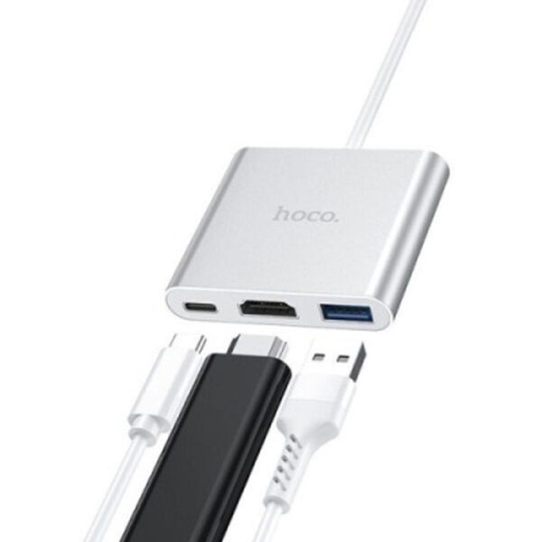 Фото USB Hub Hoco HB14 Type-C to USB3.0+HDMI+PD 0c4-b6a,